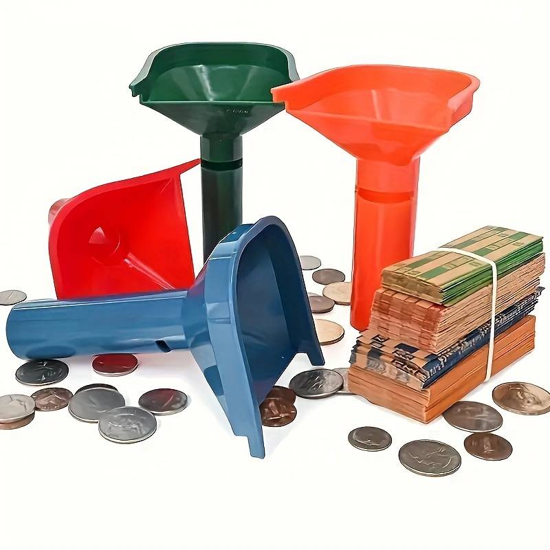 Us Coin Counter And Coin Sorter 4 Colored Coin Tubes And 100 - Temu